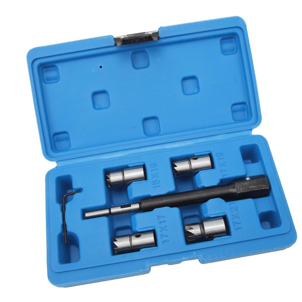 5 st Dieselinjektorsätefräsverktygssats Hög hårdhet Robust Praktisk med sexkantnyckel för CDI-motorer