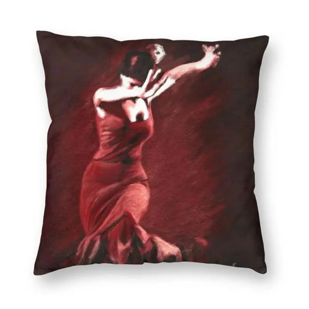 Flamenco Lola Flores Modern Throw Pillow Covers Living Room Decoration Spanish Dancer Pop Art Cushion Cover Pillowcase