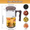 750ML Glass Tea Pot Water Separation Glass Tea Kettle with Infuser Filter Large Capacity Teapot for Home Office TeaMaking Kettle
