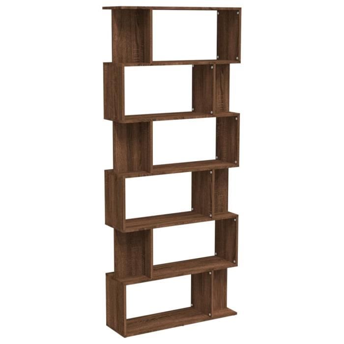 VidaXL Bookcase-Room Divider Brown Oak 80x24x192cm Engineered Wood 816061