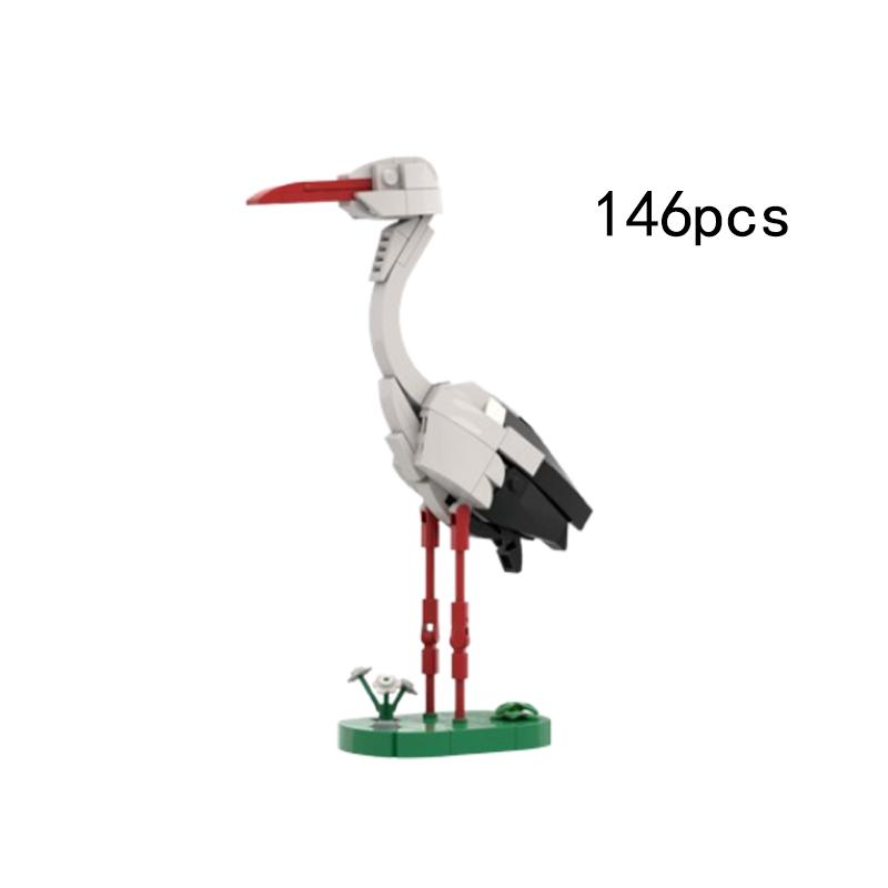 Spot MOC-183592 Animal Bird Pheasant Kingfisher Diving Robin Small Particle Assembling Building Block Model Toy Gift