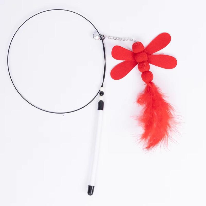 Brinquedos para Gatos, Sinos de Arame de Aço, Varas Elásticas de Arame de Aço com Penas, Brinquedos para Gatos, Suprimentos para Animais de Estimação, Brinquedos para Gatos