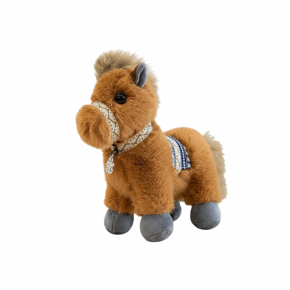 

Cartoon New Year Mascot Soft Lifelike Details Plush Doll Horse Plush Toys Birthday Gifts