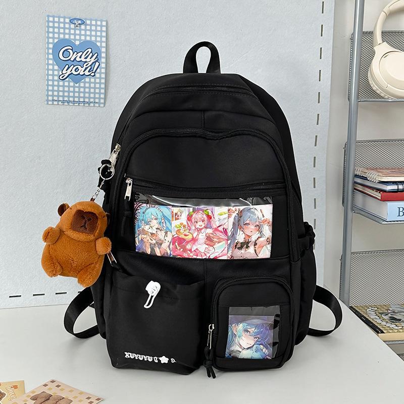 Schoolbag Japanese ins schoolbag large capacity high value fashion versatile transparent pain bag junior high school high school student backpack