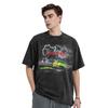 Nurburgring Print Washed T Shirts Casual Short Sleeve Hip Hop T-Shirt Streetwear Tops Tees for Men Women