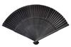 Short Silk Black Men's Fan,