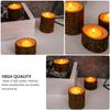 5pcs Classic Candlestick Container For Party Home Wedding Decoration Wooden Creative Festival Holder Ornament