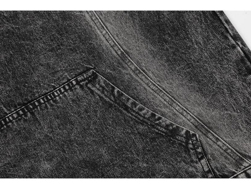 Unisex Retro Distressed Denim Hoodie Jacket - Spring/Autumn Loose Fit