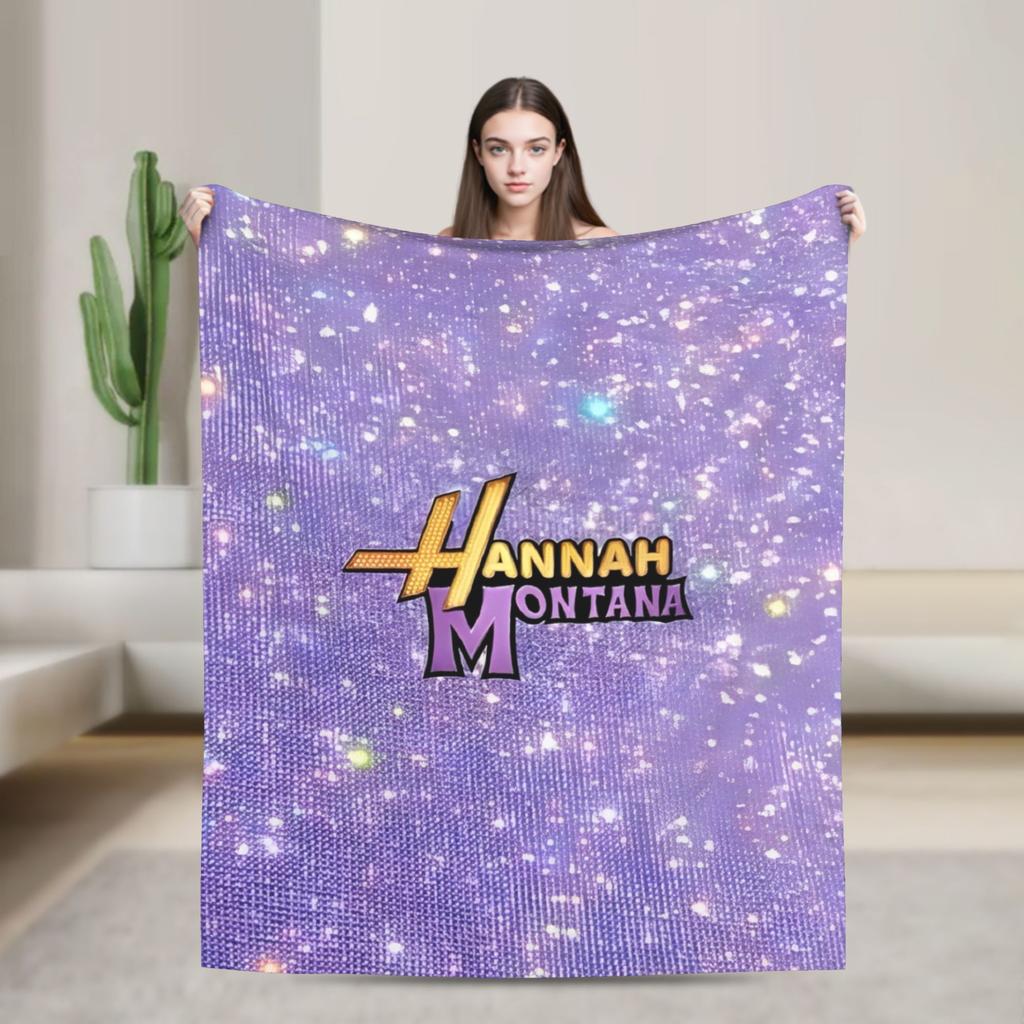 Hannah Montana Miley Stewart Deka Vtipná TV Flanelová Vtipná Měkká Přehozová Deka pro Domov Restaurace Textilní Dekorace Cestování