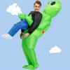 REKUCCI Alien Kigurumi Cosplay Halloween Costume Adults Children Inflatable Christmas Birthday Cultural Festival Event (Adult 150cm-190cm)