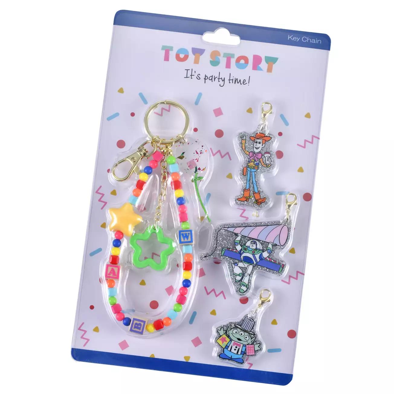 

Disney Keychain with charm Woody , Buzz , Little Green Men ( TOYSTORY 30th )