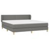 Maison Exclusive - Sommier à lattes de lit avec matelas Gris foncé 180x200cm Tissu