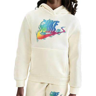 Nike Sudaderas con capucha de punto polar Sportswear Club Glitch para niños IO0750-047