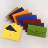 Solid Color Felt Phone and Coin Purse with Snap Closure - Portable Clutch with Logo Printing Option