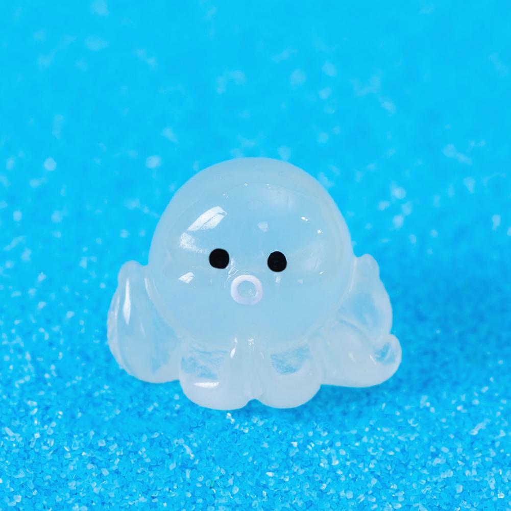 Colorful Octopus Octopus Ornament Set Glow Dark Mini Octopus Figurines for Fairy Gardens Aquariums Diy Crafts Set of 32 Resin