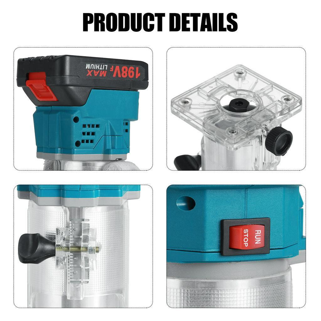 1000W 30000 RPM Laminate Trimming Machine Wood Electric Handheld Trimmer Woodworking Palm Router Wireless