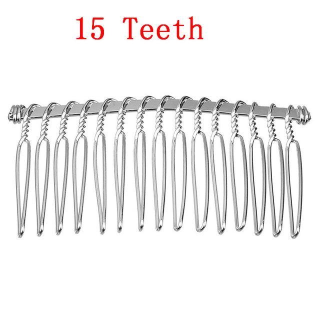 6pcs/lot 10 15 20 30 Teeth Black/Rhodium Hairpin Combs Wedding Hair Accessories Bridal Hair Combs DIY Jewelry Findings