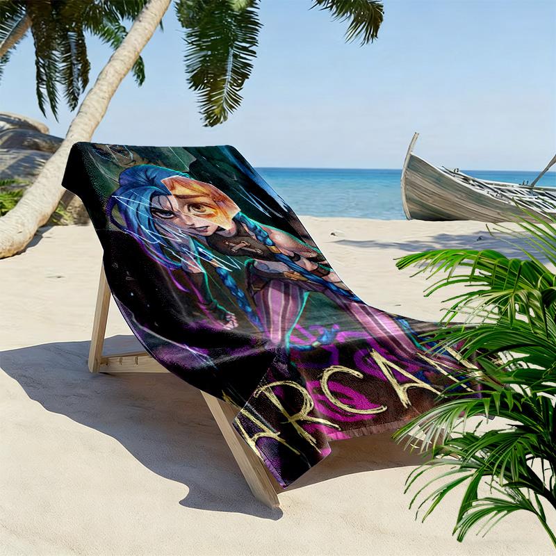 Jax theme 2D Flat Print Beach Towel, Large Soft Quick Dry Towel for Beach Camping SwimmingXSTJ0915373