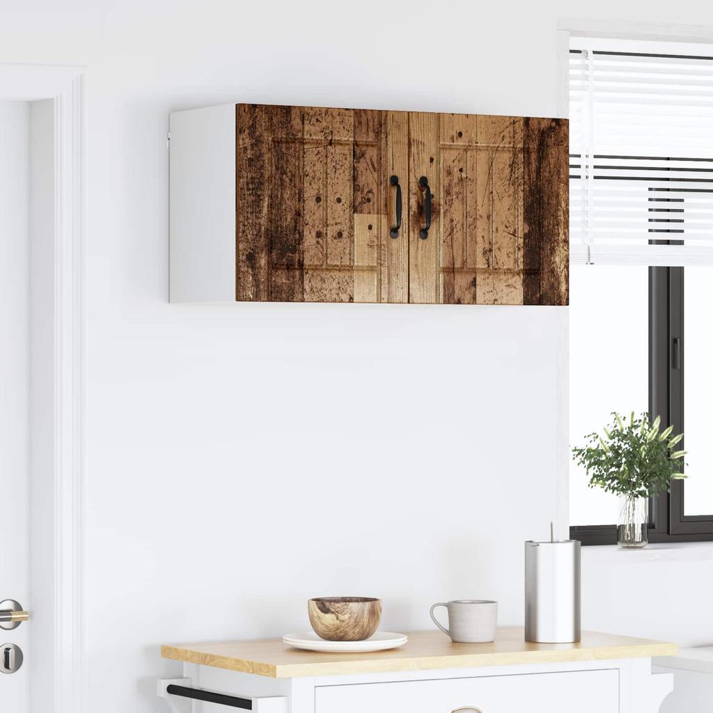 Wall Cabinet LUCCA Reclaimed Wood 80 X 31 X 40 Cm Particleboard