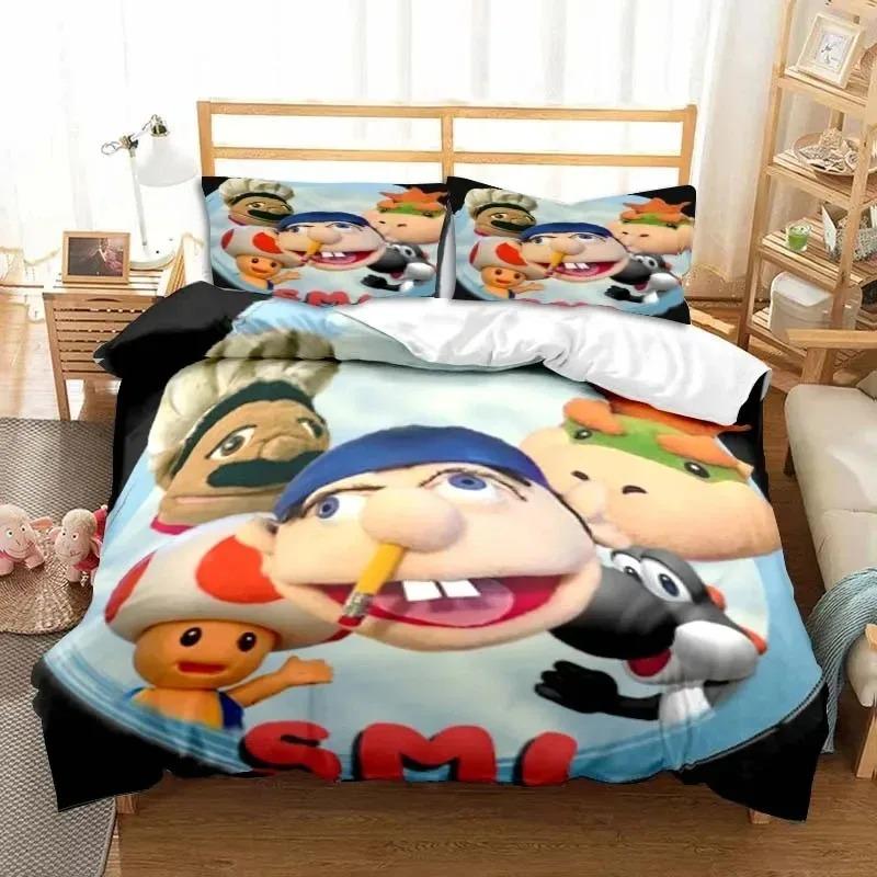 3D Print Sml Cartoon Jeffy Bedding Set Double Twin King Duvet Cover Comforter Pillowcase Boys Girls Adults Bedroom