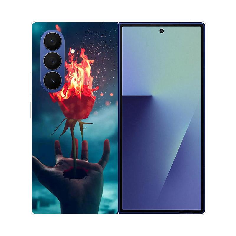 For Samsung Galaxy Z Fold 7 5G Phone Case Cover Transparent Back Protective Shell Coque For Samsung Z Fold7 Clear Hard PC Fundas