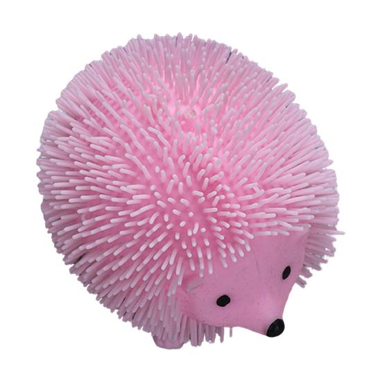 

Luminous Fuzz Hedgehog Toy Stress Relief LED Light-up Hedgehog Squeeze Toy Anti-Anxiety Fuzzy Ball Sensory Toy Party Favors A розовый
