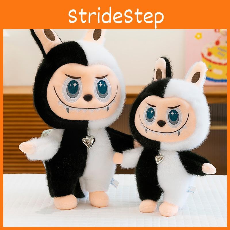Weißes Und Schwarzes Dämonenförmiges Cartoon-Plüschtier Puppe Zum Geschenk Kinder