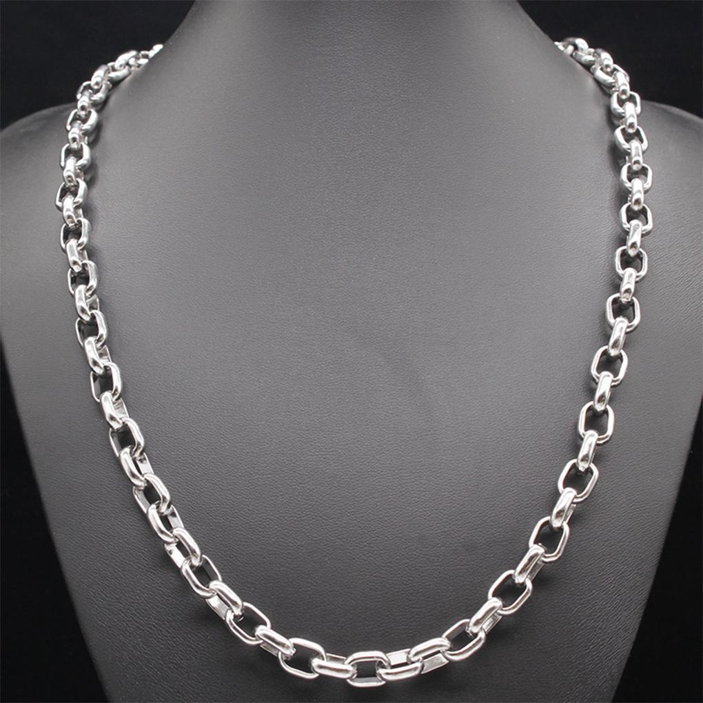 Portable Simple Design Modern Style Dancing Hiphop Stainless Steel Necklace Boys Party Banquet Neck Chain Jewelry