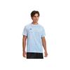 Under Armour Dopamine Print Simple Logo Sports Striped Crew Neck Short Sleeve T-Shirt Unisex Tops Blue 24500510-465