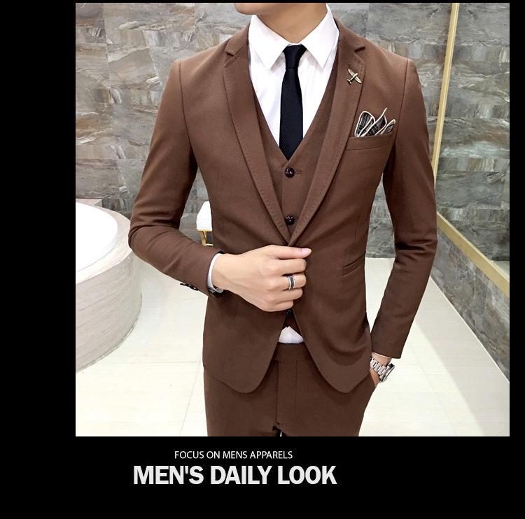 Costume trois pièces pour homme SJT33-P265 - 67,8 % Polyester, 28,7 % Viscose, 3,5 % Spandex