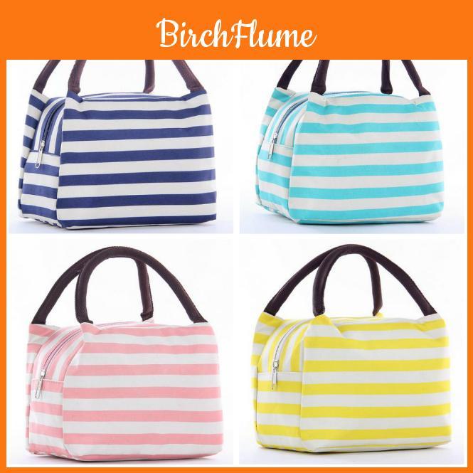 Stylish Waterproof Oxford Cloth Lunch Bag Handbag For Women With Floral Design