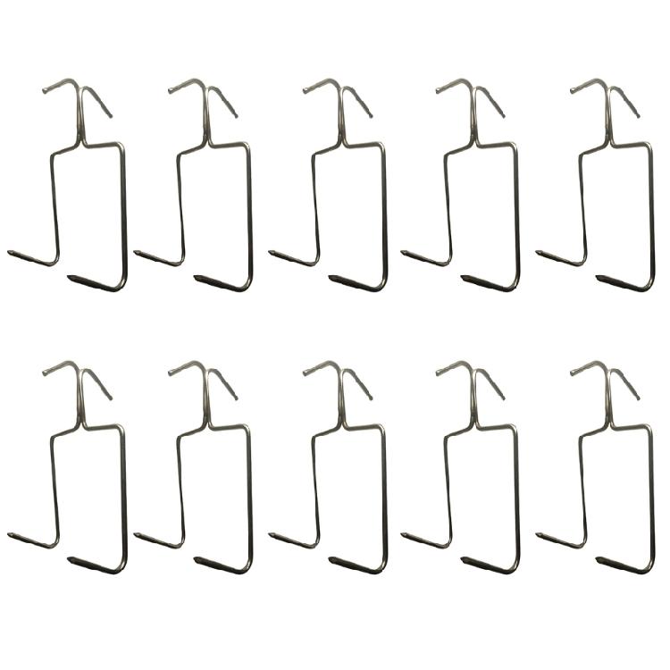 Packung mit 10 leicht zu reinigenden Hängern aus 316er Edelstahl für BBQ-Grillen, Outdoor-Kochen, Lebensmittelverarbeitung, Zubehör