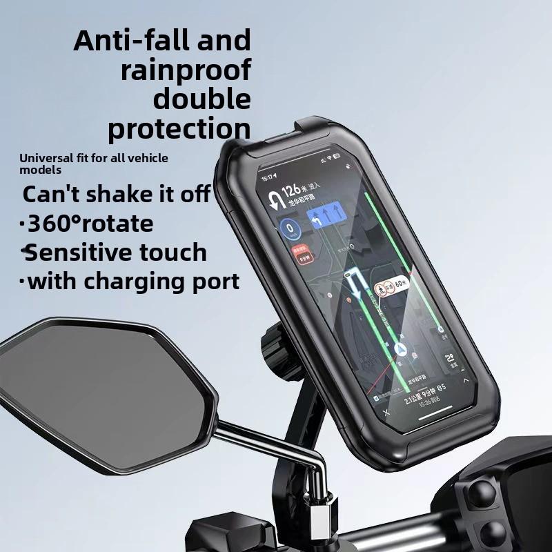 Soporte para teléfono móvil para bicicleta y motocicleta, antirrobo y resistente al agua