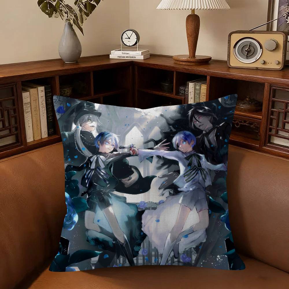 Anime B-Black B-Butler Cushion Pillow Cushion Cover Pillowcase Living Room Sofa Home Decor