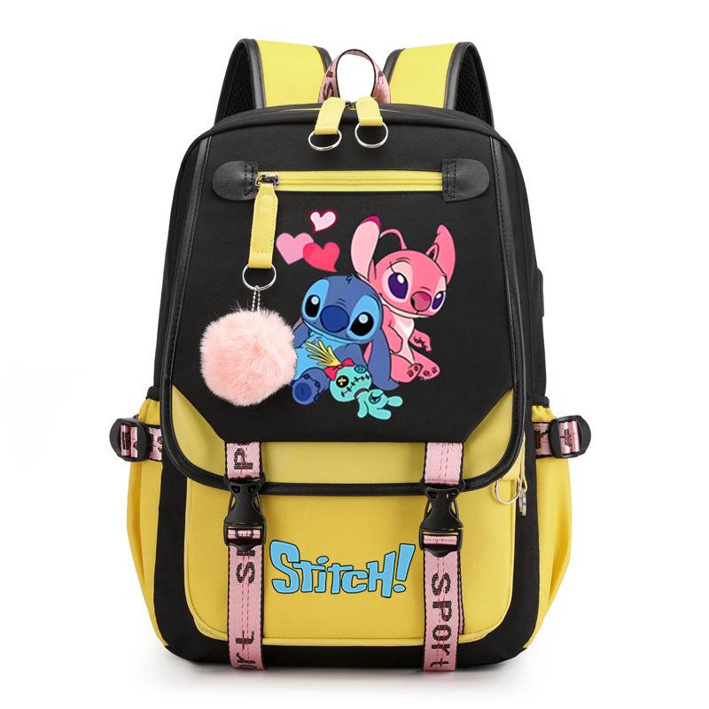Cartoon Schoolbag Junior High School Student High School Student With Usb Multi-Function Student Schoolbag
