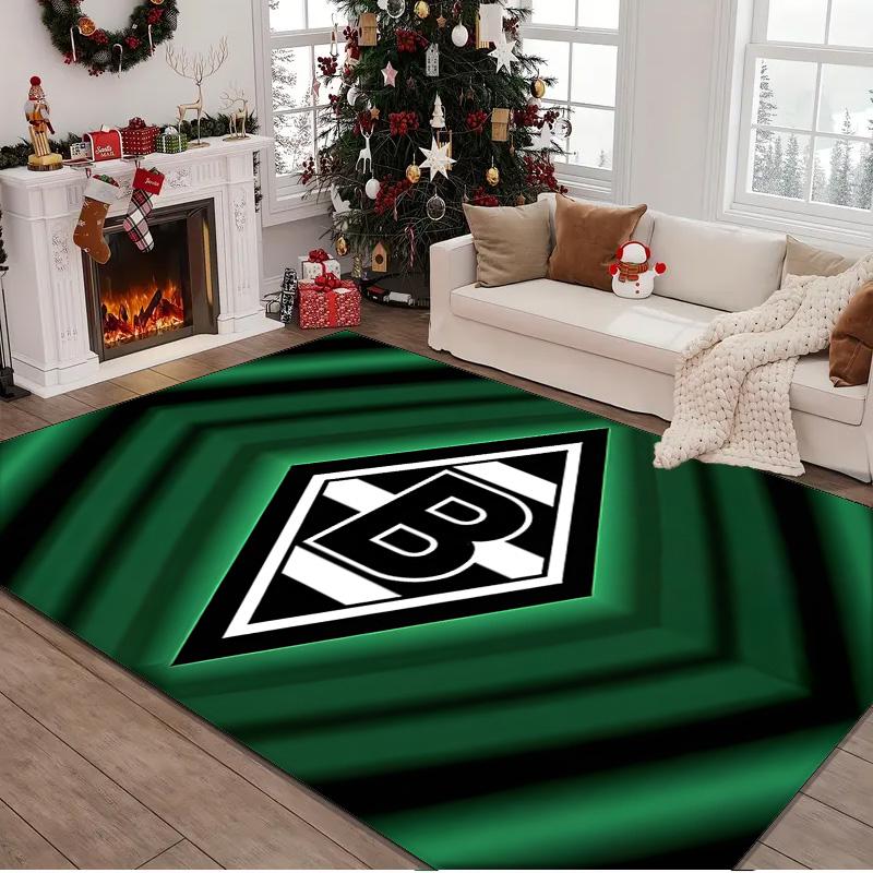 1PC rug Green And Silver Abstract Carpet, Chair Rug,Area Rug for Office Bedroom living rooms bedroom, Doormat decor Christmas fan gifts