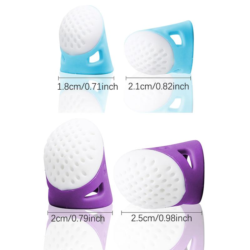 2 Größen Silikon-Fingerhut Nähen Fingerhut Fingerschutz Daumenschutz Finger