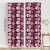 2PCS Deep Purple Pink Heart Curtains   Sweet and Cool Style   Bedroom and Living Room   Decorative Curtains with Drawbar Pockets