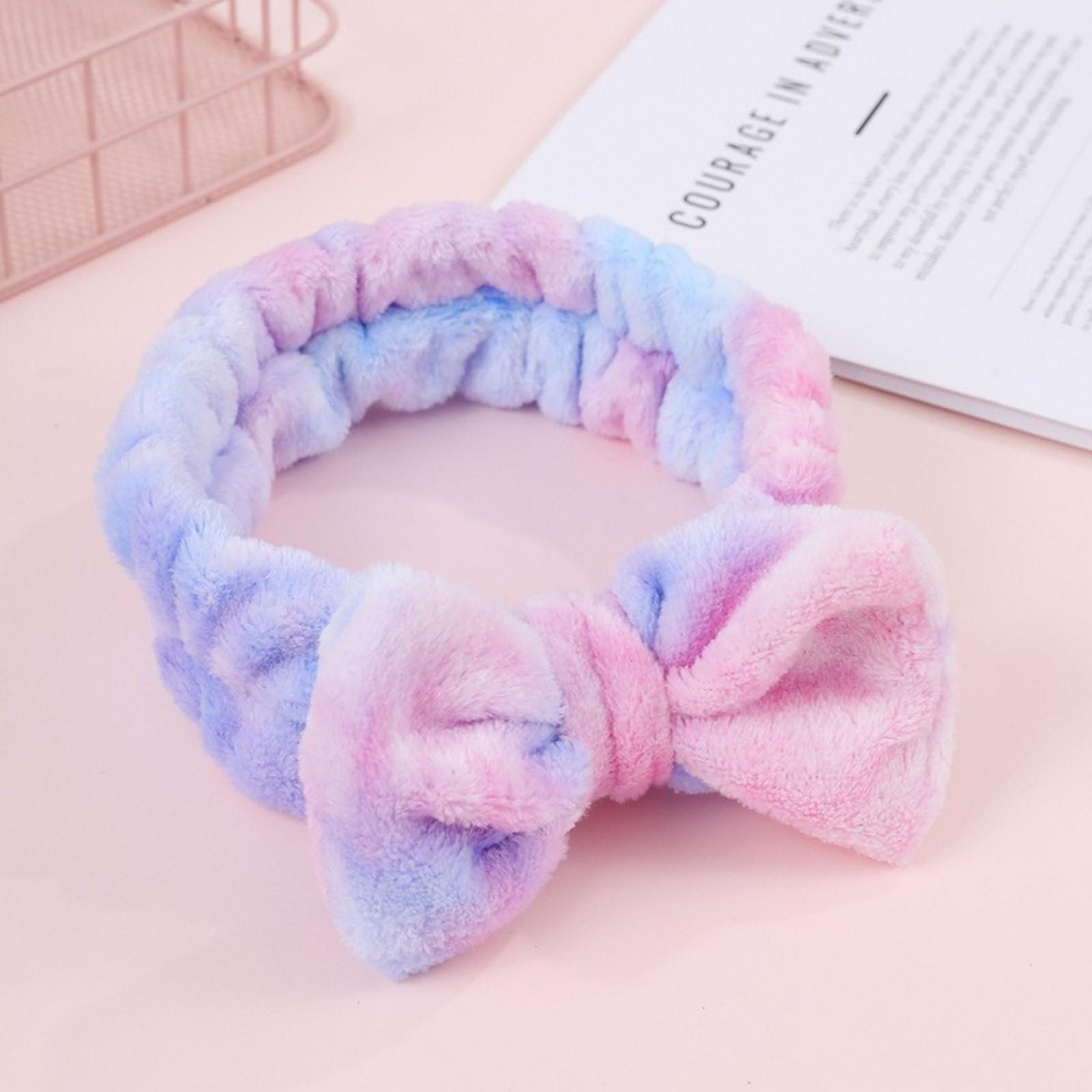 

Tie-dyed Bow Headband Face Wash Mask Headband Tie-dyed Headband One Size синий