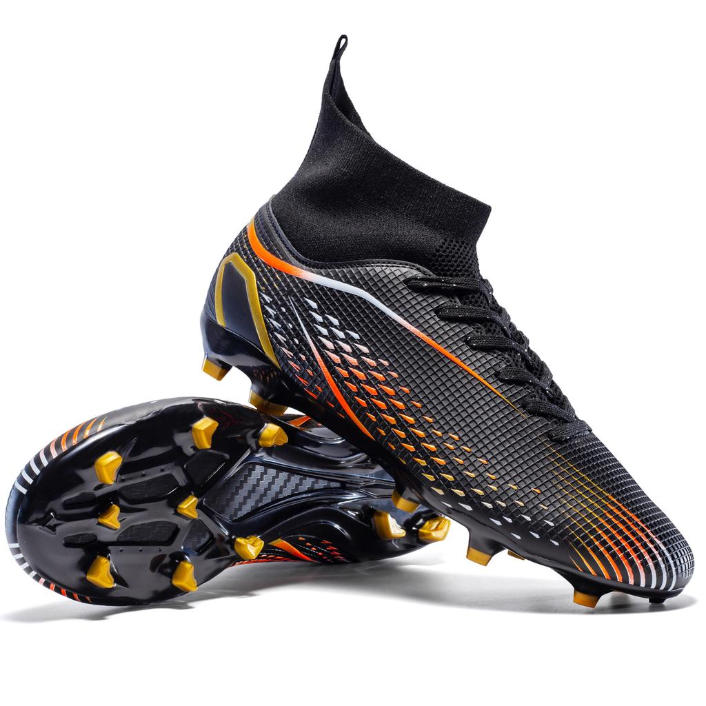 High-top Football Shoes Mens Soccer Cleats Outdoor Lightweight Training Boots Ground Athletic Football Boots for Men/Women