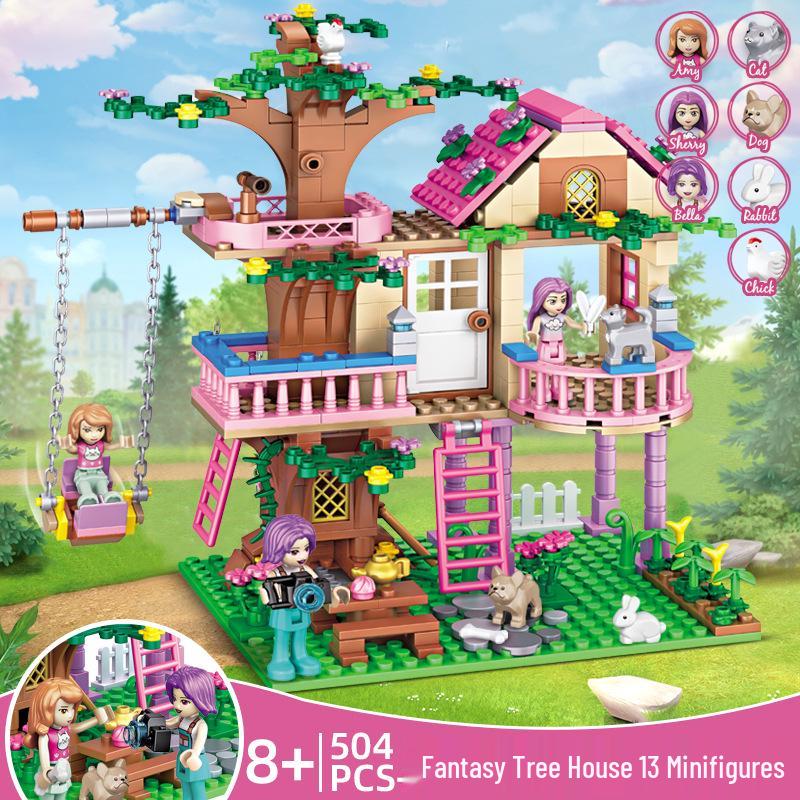 Chao Bao 7647 Lego-Compatible Seaside Villa Girls' Building Blocks Puzzle Toy