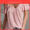 Cotton Linen Summer Tank Top With Ruffle Collar For Women Streetwear Casual Wear
