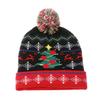 Colorful Dazzling LED Christmas Hat Holiday Pompom Ball Knitted Winter Beanie for Adults and Children Festive Party Hat