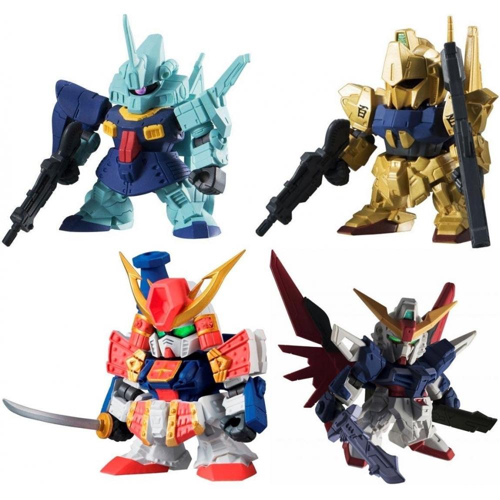 

Mobile Suit Gundam Gashapon Warrior Forte 05 [Assorted 4 types set (F026.Destiny GundamF027.HyakushikiF028.DijeF031.Musha Damai Ruseita)]