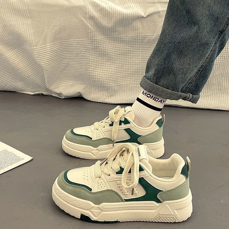 

2025 new breathable campus students high-value round head inner height-increasing board shoes Korean version of Mai Sui Xiaobai shoes women s C-3 35 зелёный