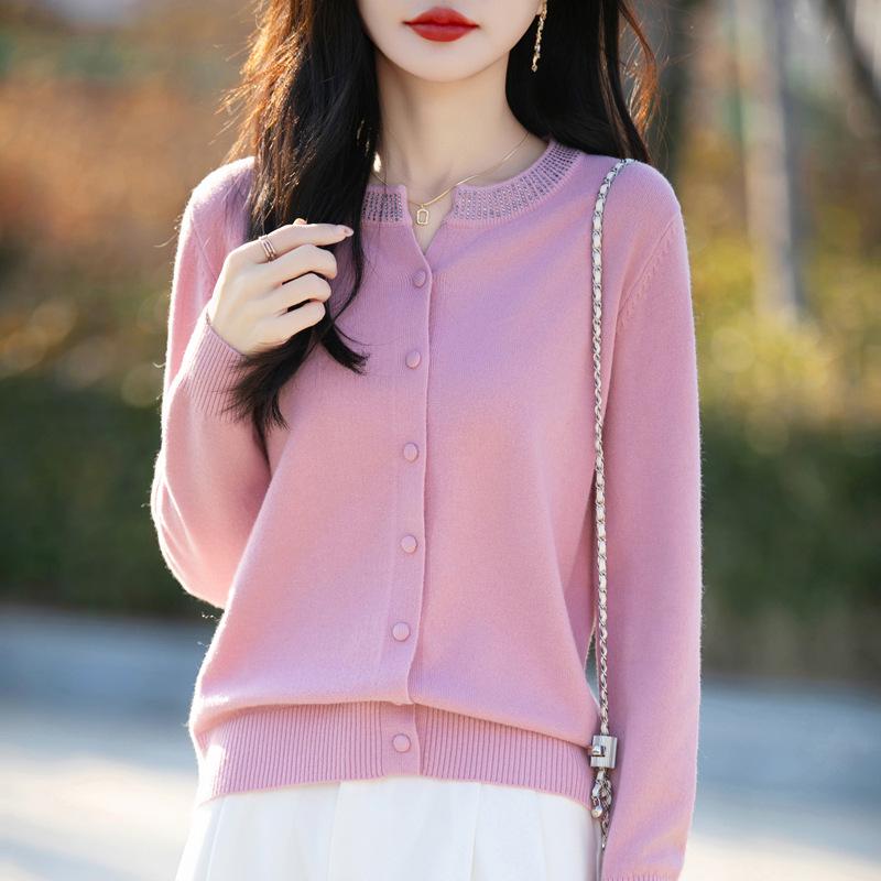 

Женский бархатный вязаный кардиган с круглым вырезом, стиль весна 2025 XL