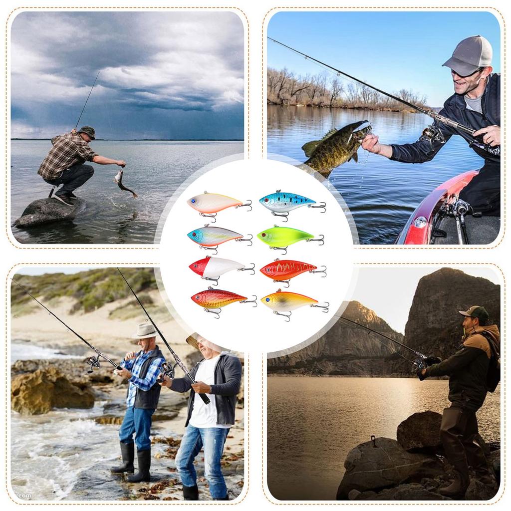 8pcs 11g 7cm Floating Fishing Lure 3D Lifelike Eyes Artificial Fishing Luya Bait for Sea