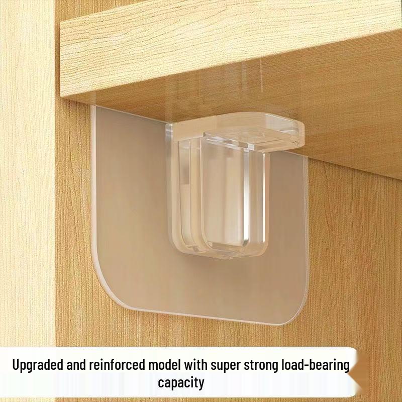 Nail-Free Right Angle Shelf Support Bracket for Wardrobes and Cabinets