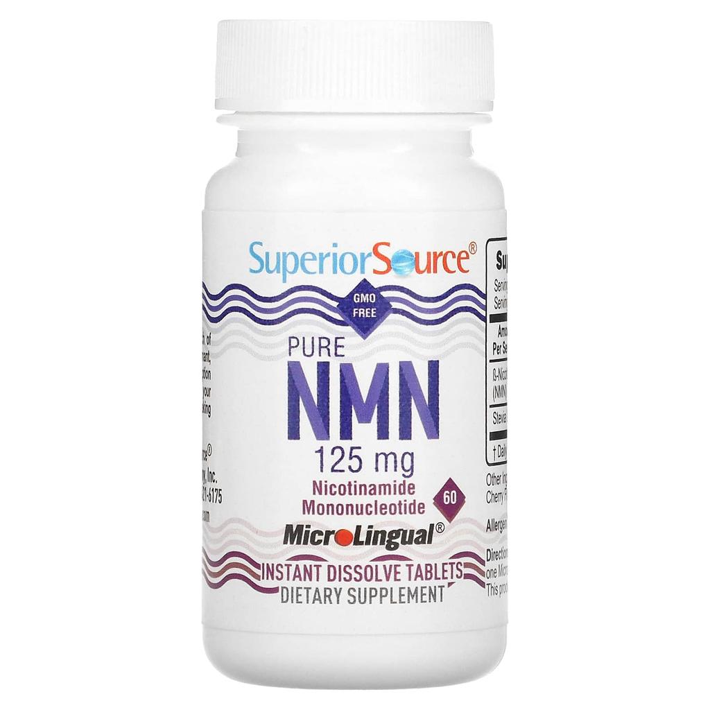 Superior Source NMN pur, 125 mg, 60 comprimate cu dizolvare instantanee