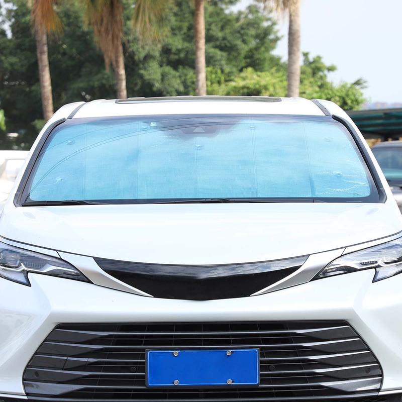 For Toyota Sienna - aluminum foil Silver Car Front Windshield Thermal Curtain Shading Sunscreen Car Accessories